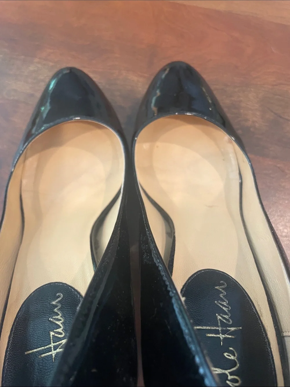 Cole Haan Black Patent Leather Classic Pump Heels